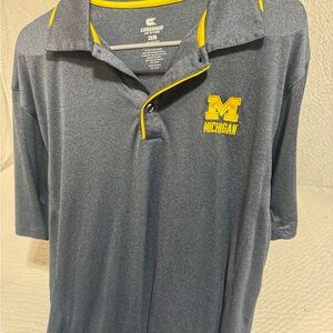 Colosseum Men's Polo in Gray with Yellow Highlights